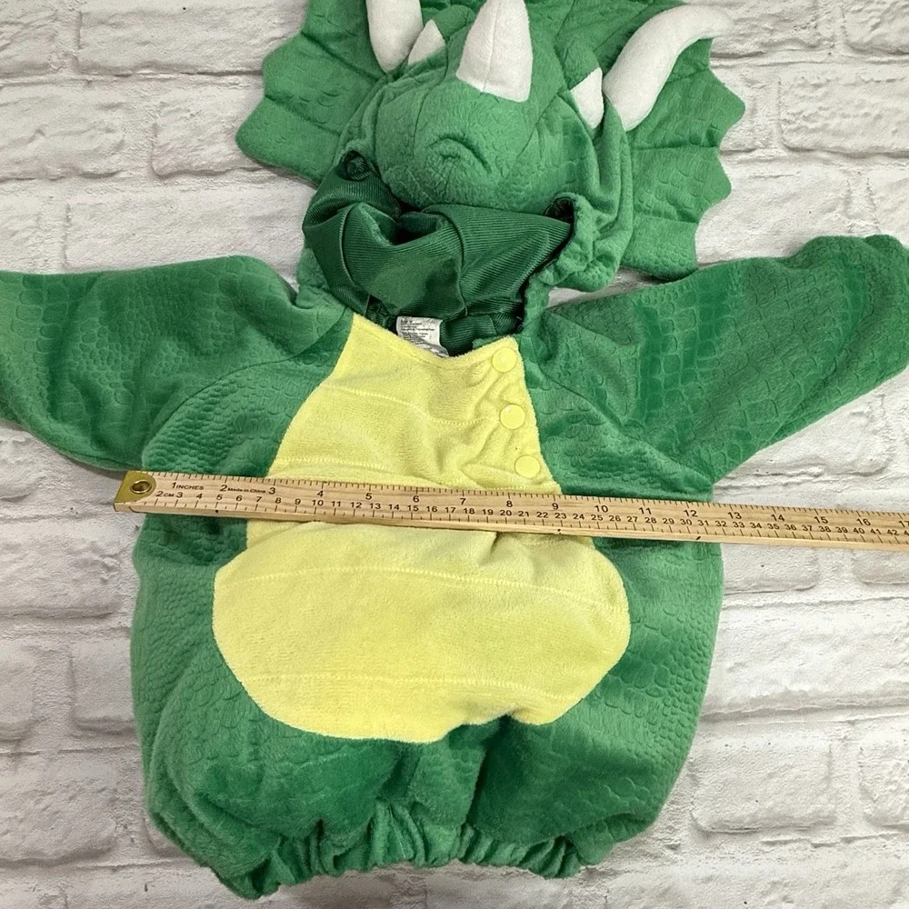 Halloween Baby Triceratops Costume Plush Hooded Pullover 6-12m  Quick Handling!!